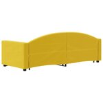 vidaXL Lit de jour avec gigogne et tiroirs jaune 80x200 cm velours