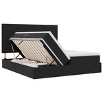 vidaXL Lit de rangement LED avec matelas Noir 200 x 200 cm Velours