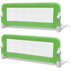 vidaXL Barrière de lit de sécurité pour tout-petits 2Pièces Vert 102x42cm