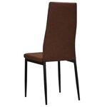 vidaXL Chaises à manger lot de 6 marron tissu