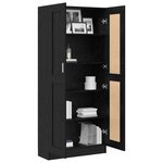 vidaXL Bibliothèque Chêne noir 82 5 x 30 5 x 185 cm Bois d'ingénierie