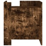 vidaXL Table de chevet chêne fumé 45x50x50 cm bois d'ingénierie