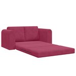 vidaXL canapé-lit 2 en 1 bourgogne 148x71x83 cm en velours