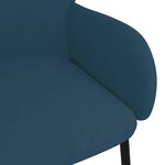 vidaXL Chaises à manger lot de 2 Bleu Velours