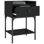 vidaXL Table de chevet noir 40 5x31x60 cm bois d’ingénierie