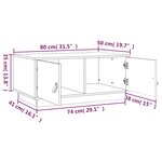 vidaXL Table basse 80x50x35 cm Bois massif de pin