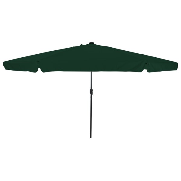 Parasol de jardin vidaXL avec LEDs ø395x245 cm Vert