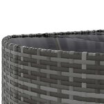 vidaXL Salon de jardin avec coussins 10 Pièces gris résine tressée