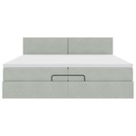 VidaXL Cadre de lit ottoman avec matelas gris clair 200x200 cm velours