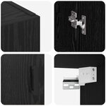 vidaXL Meuble mural Noir 69 5 x 34 x 90 cm Bois d'ingénierie