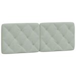 vidaXL Lit avec matelas gris clair 140x200 cm velours