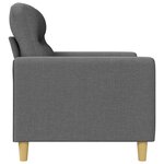 vidaXL Canapé à 3 places Gris foncé 180 cm Tissu
