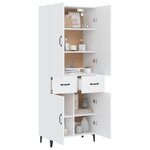 vidaXL Buffet haut Blanc 69 5x34x180 cm Bois d'ingénierie
