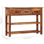 vidaXL Buffet avec 3 tiroirs 110x30x80 cm Bois massif