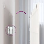 vidaXL Tête de lit murale Blanc 204x3x60 cm Bois massif de pin