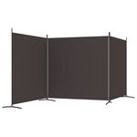 vidaXL Cloison de séparation 3 panneaux Marron 525x180 cm Tissu