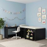 vidaXL Bureau de lit Chêne noir Bois d'ingénierie 100 x 45 x 75 cm