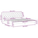 vidaXL Cadre de lit sans matelas bleu 200x200 cm velours
