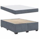 vidaXL Cadre de lit avec matelas Gris foncé 160 x 200 cm tissu