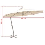 vidaXL Parasols d'extérieur Beige Polyester