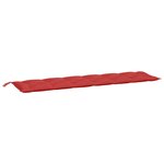 vidaXL Coussins de banc jardin lot de 2 rouge 200x50x7 cm tissu Oxford