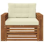 vidaXL Canapé d’extérieur Bois d'acacia massif et polyester