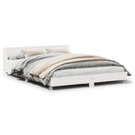 vidaXL Cadre de lit sans matelas blanc 140x190 cm bois de pin massif