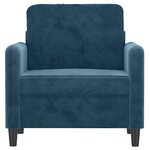 vidaXL Fauteuil Bleu 60 cm Velours