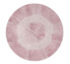 Tapis coton rond dégradé - rose vintage - 150 Ø