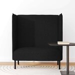 vidaXL Canapé à Haut Dossier 101cm Noir tissu