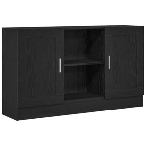 vidaXL Buffet Chêne noir 120 x 30 5 x 70 cm Bois d'ingénierie