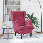 vidaXL Fauteuil rouge bordeaux velours