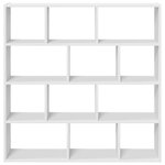 vidaXL Étagère cube murale 12 compartiments blanc bois d'ingénierie