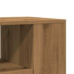 vidaXL Meuble TV avec roulettes chêne artisanal bois d'ingénierie