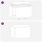 vidaXL Boîte de Rangement Extérieure Vert olive 80 x 50.5 x 50 cm