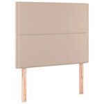 vidaXL Sommier à lattes de lit avec matelas Cappuccino 100x200 cm