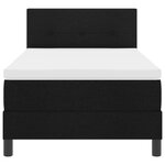 vidaXL Lit Box Spring avec Matelas Noir 100x200 cm Tissu