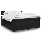 vidaXL Sommier à lattes de lit et matelas Noir 200x200 cm Velours