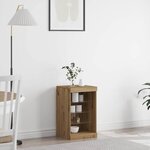 Buffet vidaXL avec lumières LED chêne artisanal 41x37x67 cm