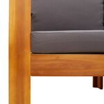 vidaXL Chaise de jardin avec coussins bois massif d'acacia