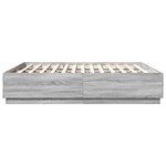 vidaXL Cadre de lit sonoma gris 180x200 cm bois d'ingénierie
