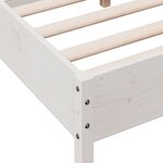 vidaXL Cadre de lit sans matelas blanc 120x200 cm bois de pin massif