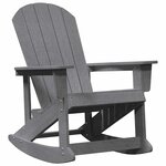 vidaXL Chaise Adirondack à bascule Gris clair HDPE