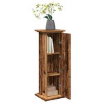 vidaXL Piédestal avec rangement vieux bois bois d'ingénierie