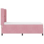 vidaXL Lit à ressorts avec matelas avec LED Rose 80 x 200 cm Velours