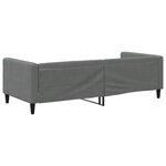 vidaXL Lit de repos sans matelas gris foncé 90x200 cm tissu