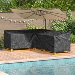 vidaXL Housse pour meubles Noir 250 x 180 x 80 cm Tissu Oxford 600D