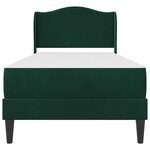vidaXL Cadre de lit avec tête de lit Vert foncé 90 x 200 cm Velours