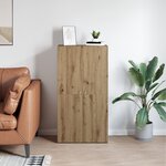 vidaXL Cabinet de Bureau avec étagère chêne artisanal 60 x 32 x 115 cm