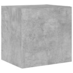 vidaXL Meubles TV muraux et lumières LED 2Pièces gris béton 40 5x35x40 cm
